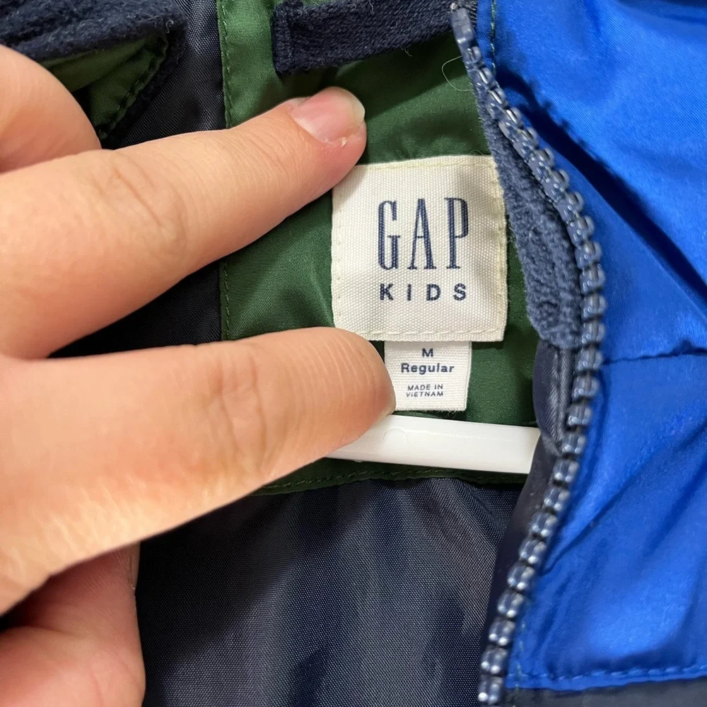 Gap Green Blue Kids Color Black Puffer Vest